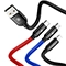 کابل تبدیل USB به microUSB/USB-C /لایتنینگ باسئوس مدل CAMLT-BSY01 طول 1.2 متر